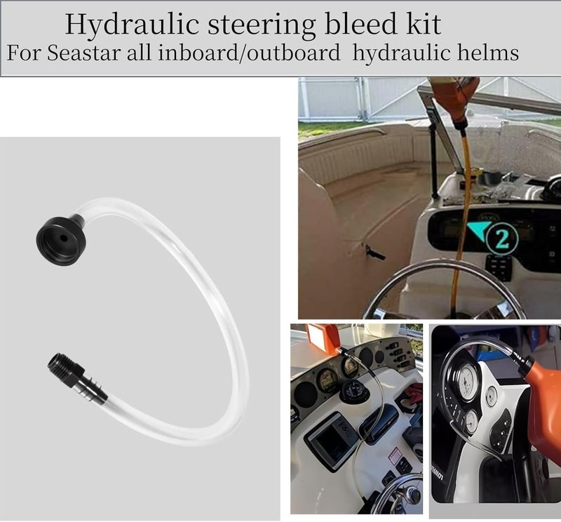 weideke hydraulic steering bleed kit, Hydraulic Steering Filler Bleed Kit Compatible with Seastar, Used for All Outboard Sterndrive Inboard Seastar Hydraulic Helms - Image 5